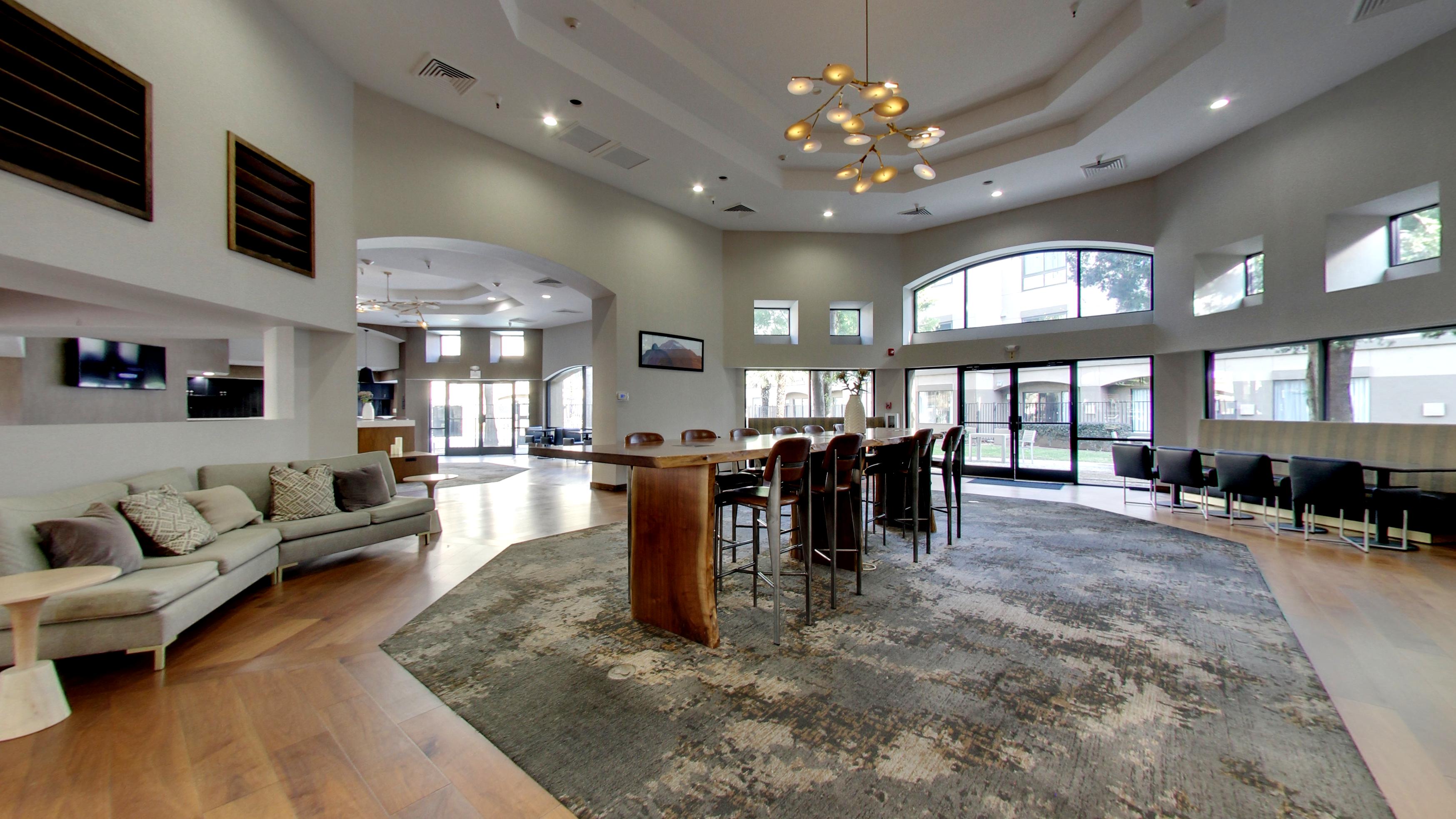 Lounge area in clubhouse