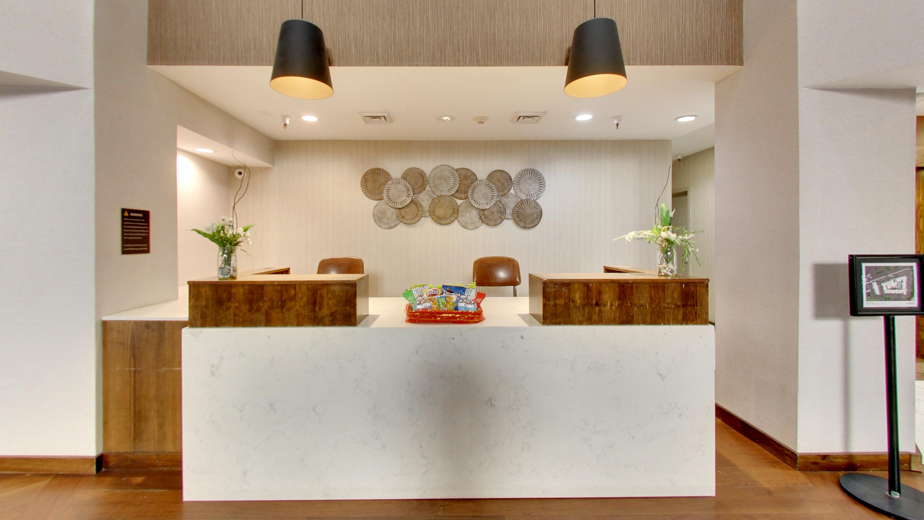 Front desk in office