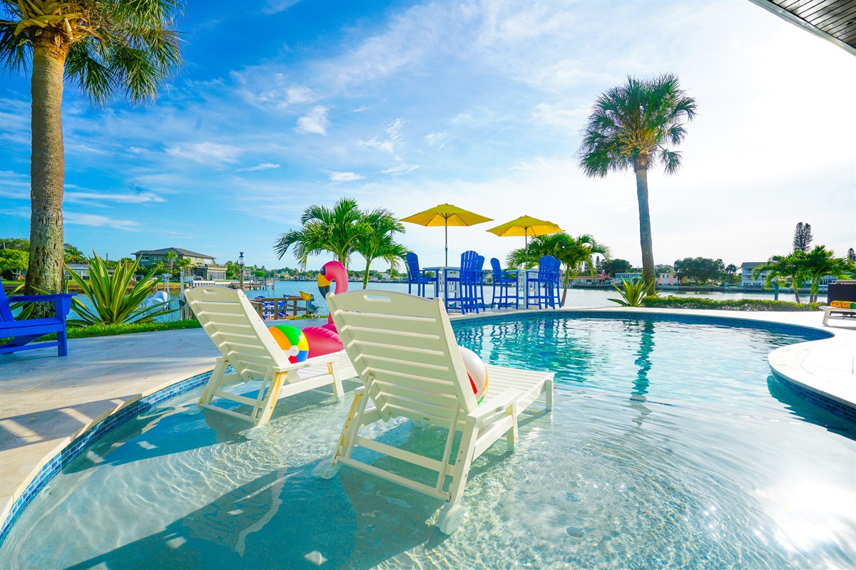 Heated pool and patio hospitality at a Florida Dreamscape home