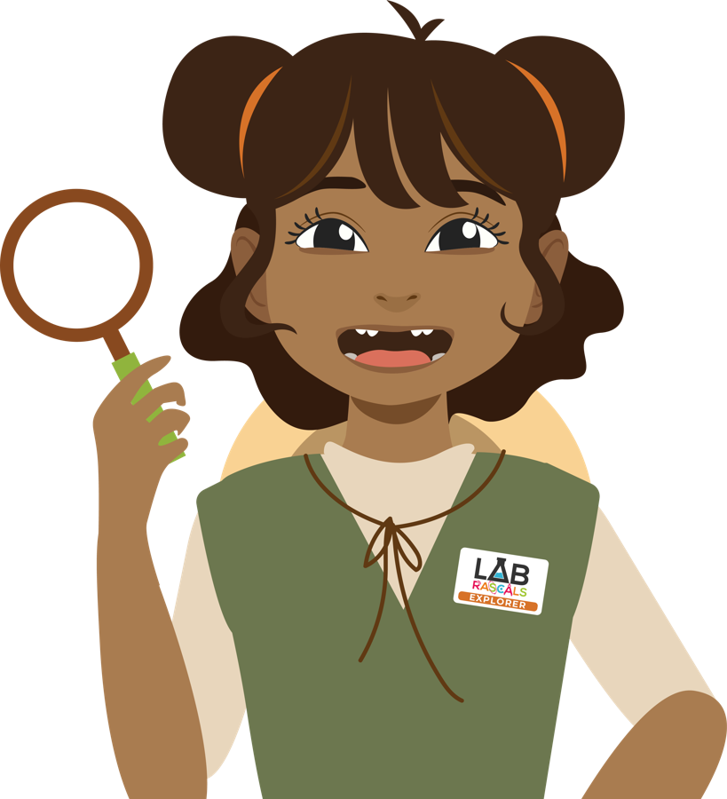Illustrated Lab Rascals student character