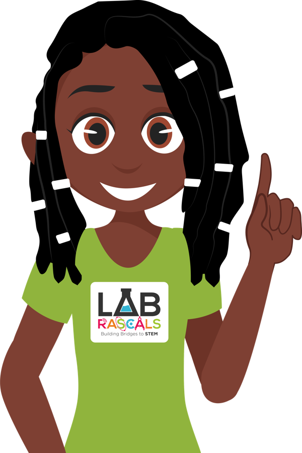 Illustrated Lab Rascals student character
