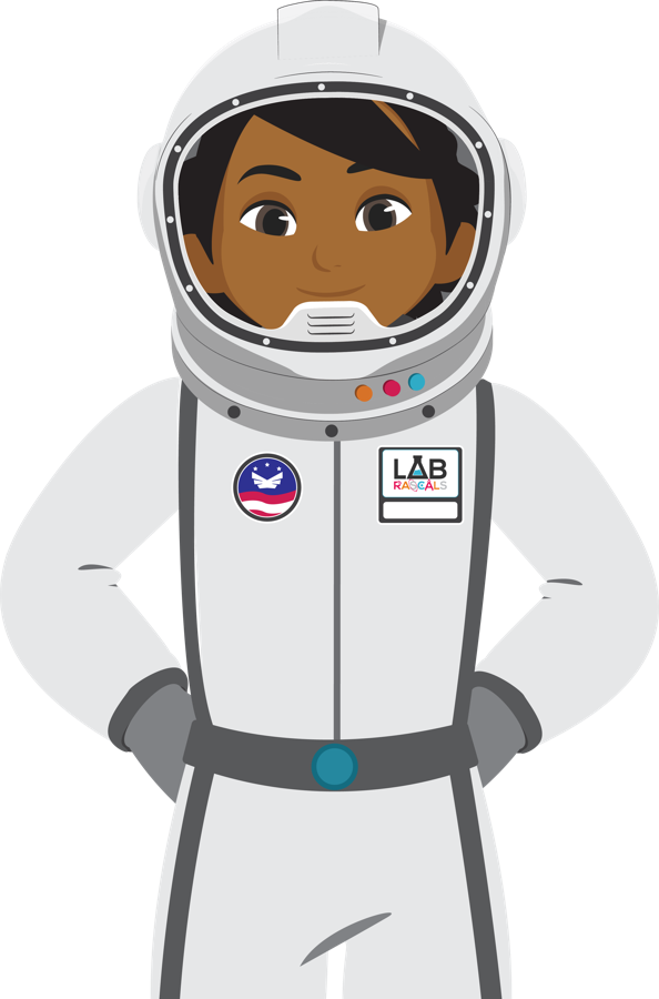 Illustrated Lab Rascals student character
