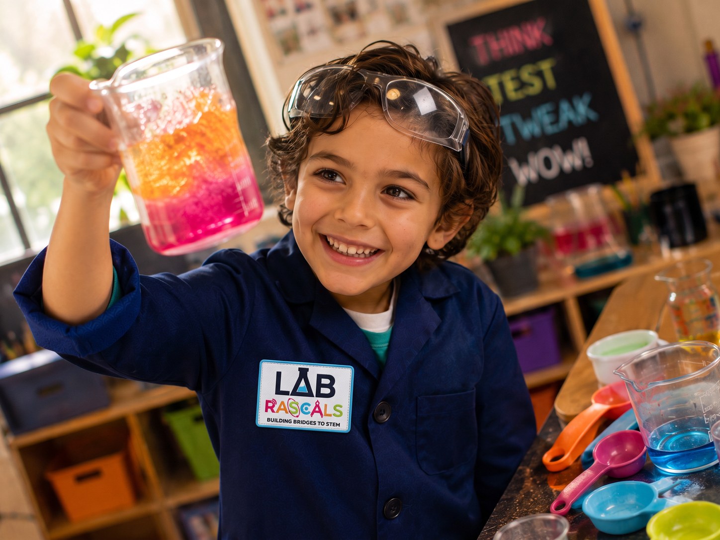 Student conducting a chemistry experiment
