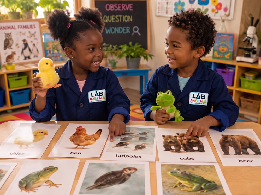 Animals and their babies science lesson