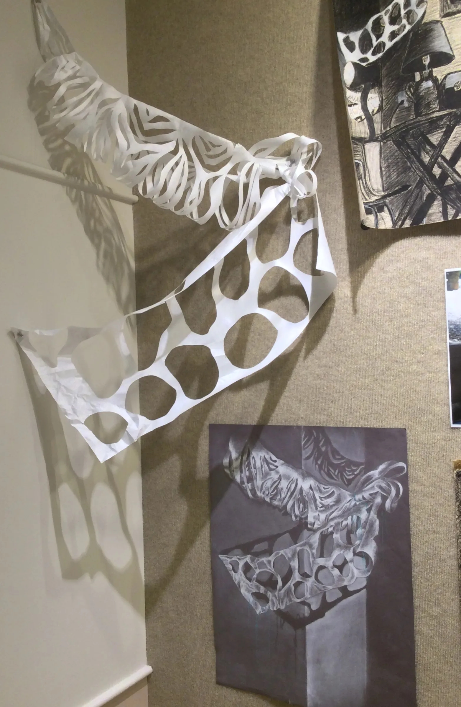 Paper Sculpture with Drawings