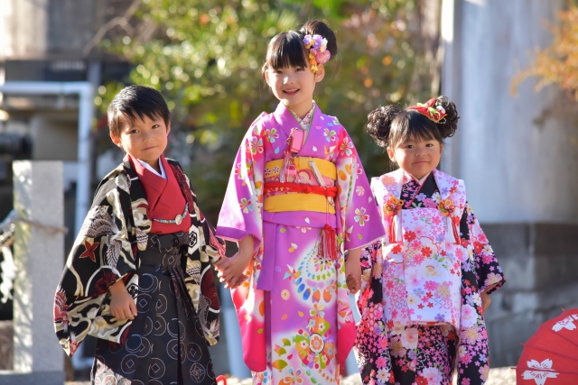 七五三を迎えた子どもたち