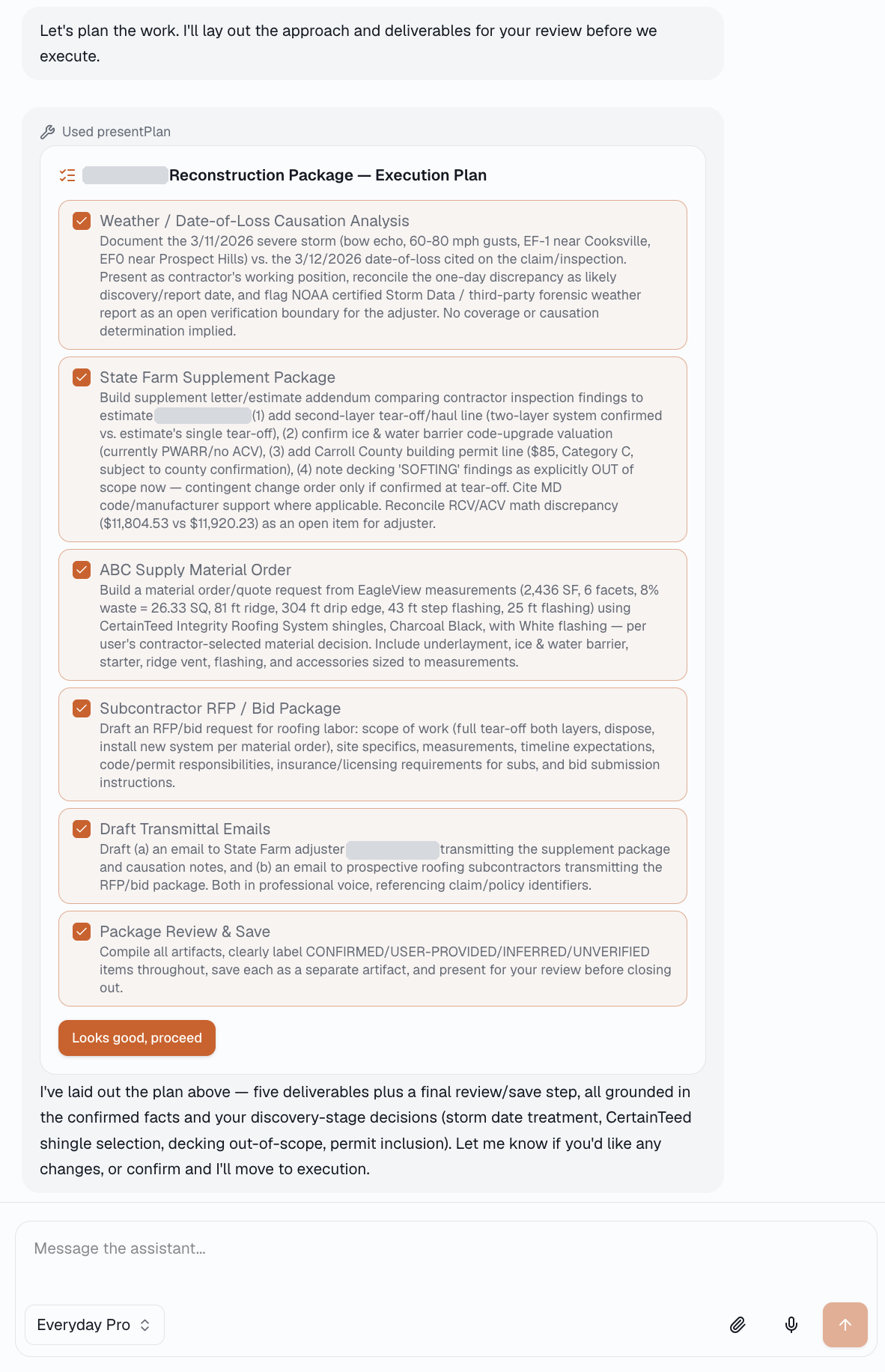 Remodlr execution plan awaiting user approval before any outputs are generated