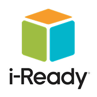 i-Ready educational program logo with a stylized 3D cube in green, orange, and blue above the text.