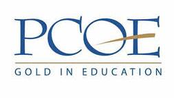 PCOE logo with text 'Gold in Education' beneath it.