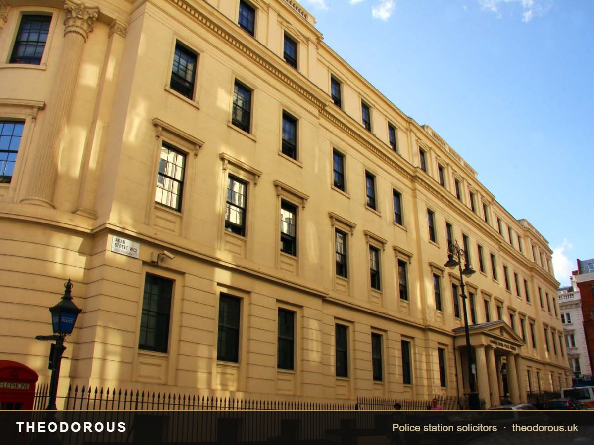 Charing Cross police station on Agar Street, central London