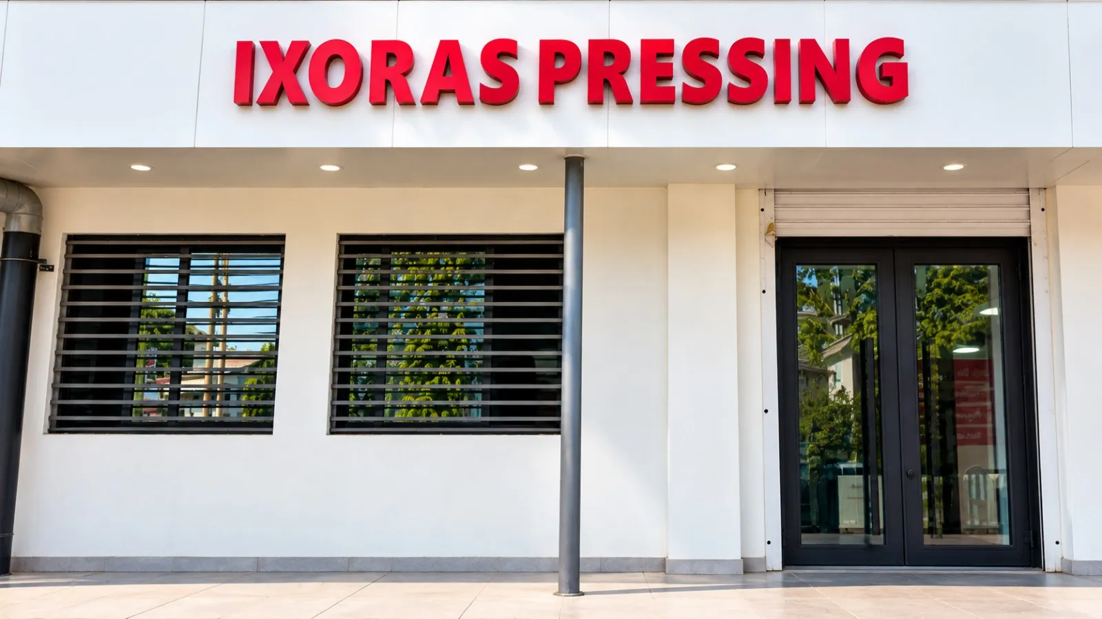 Ixoras Pressing storefront on Avenue Mbuji-Mayi in Gombe, Kinshasa
