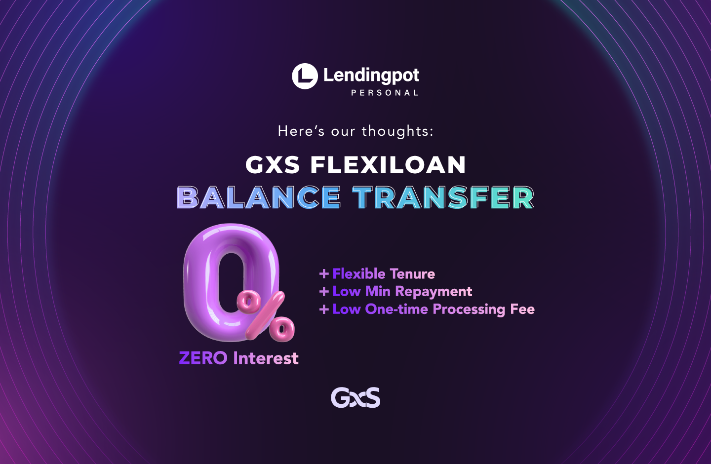 GXS FlexiLoan Balance Transfer: Instant cash at 0% interest