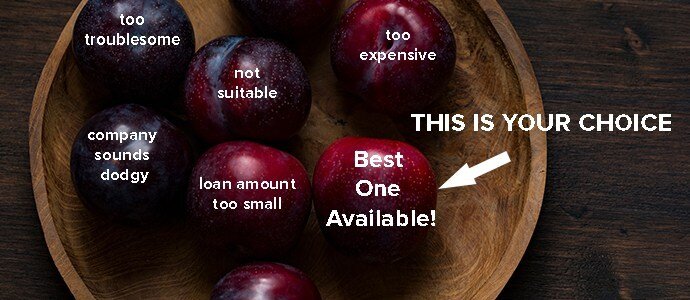 Imagine the fruits as loan offers. Photo credit: stocksnap