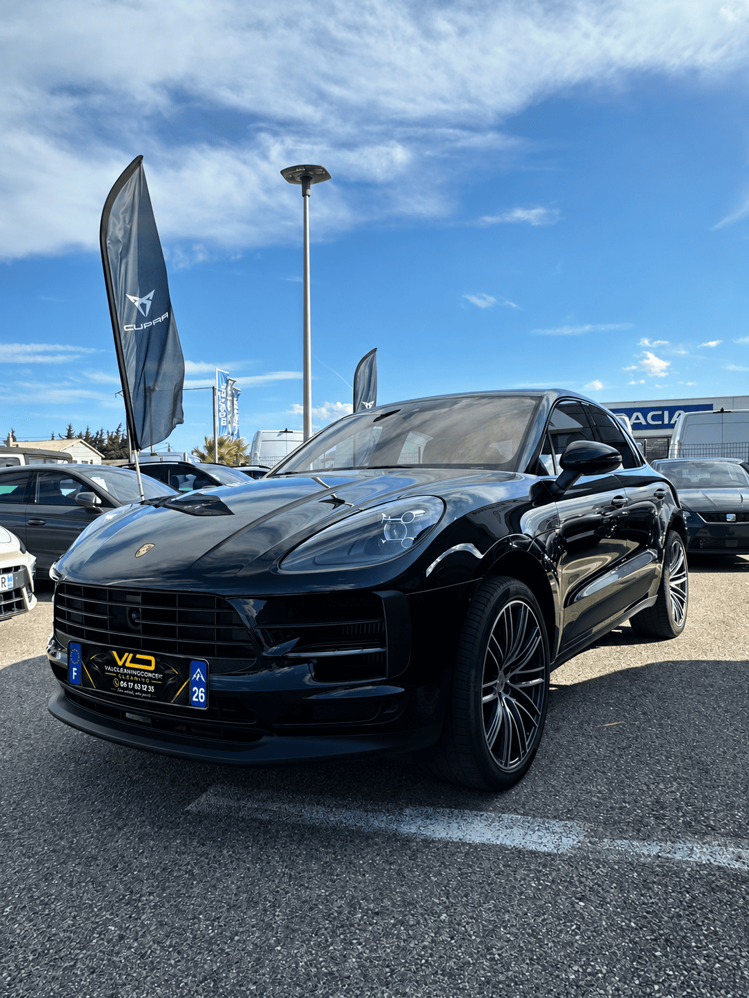 Black sportive car