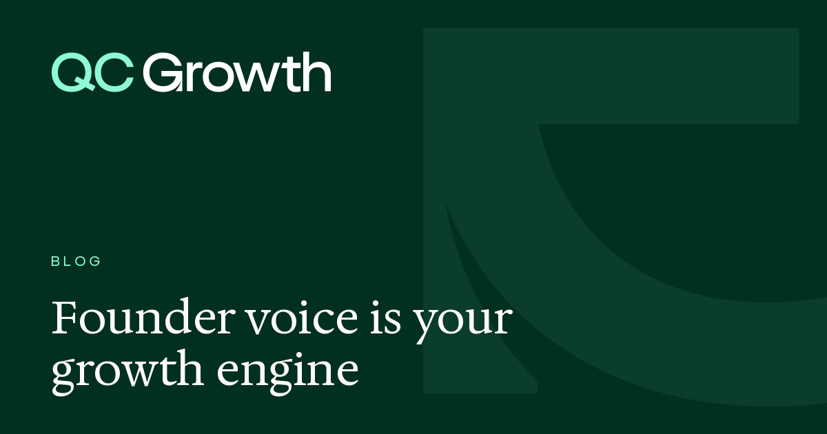 Founder voice is your growth engine