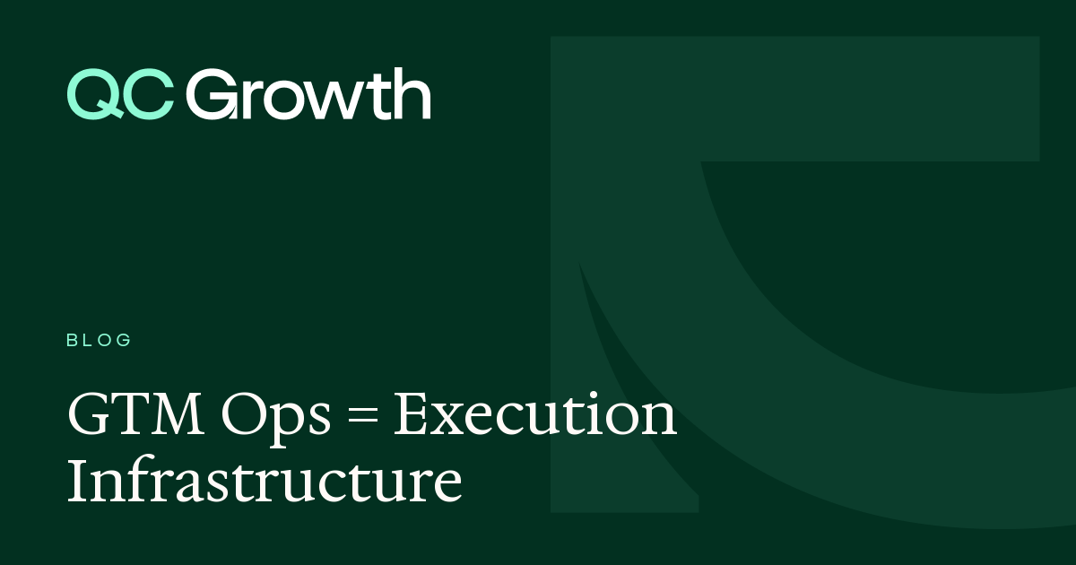 GTM Ops = Execution Infrastructure
