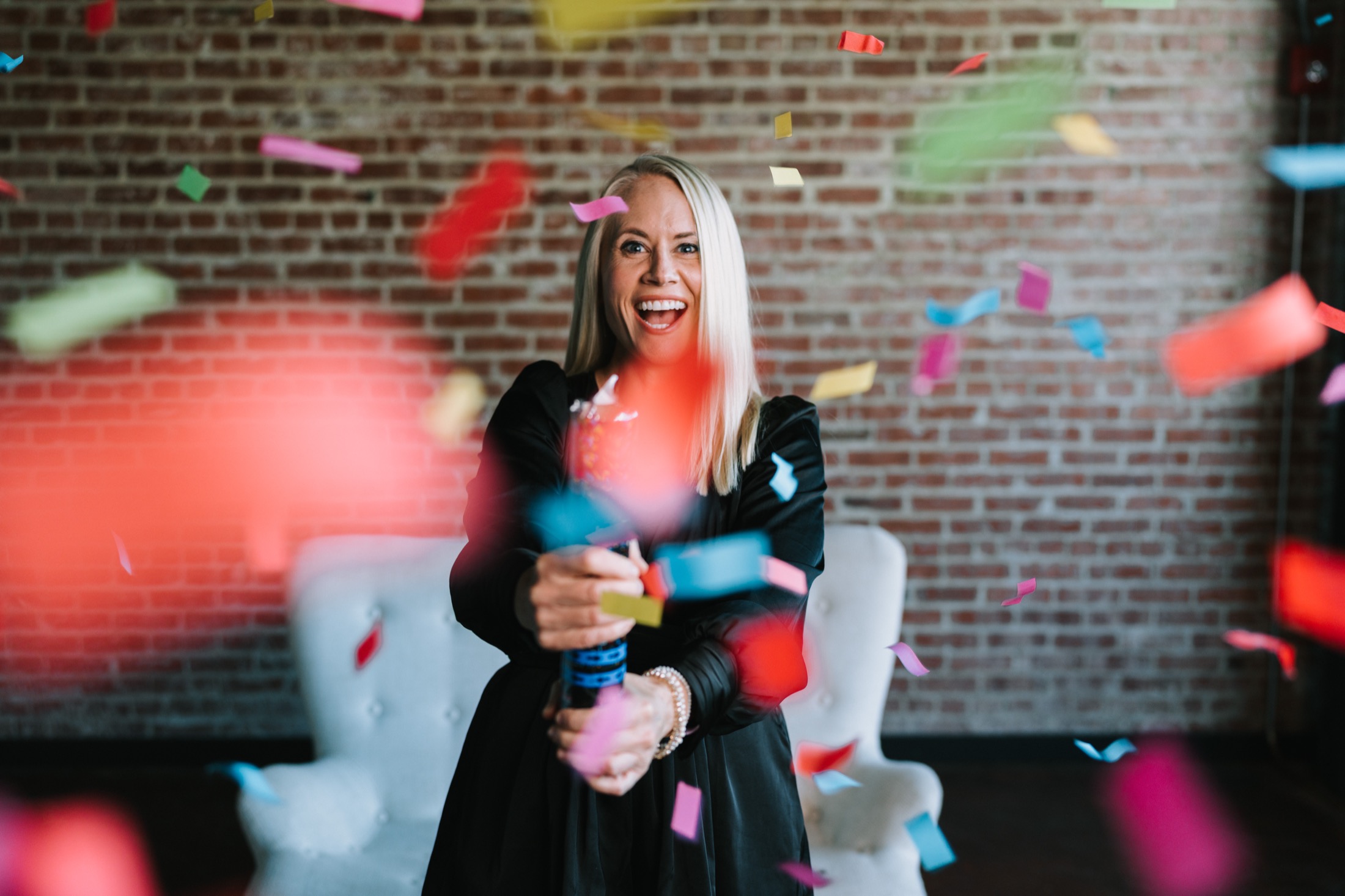 Confetti falling
