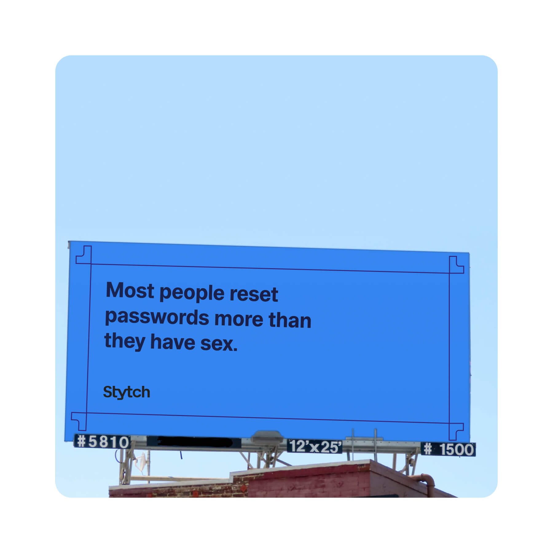 Ad examples of Stytch headline in-context billboard mockup