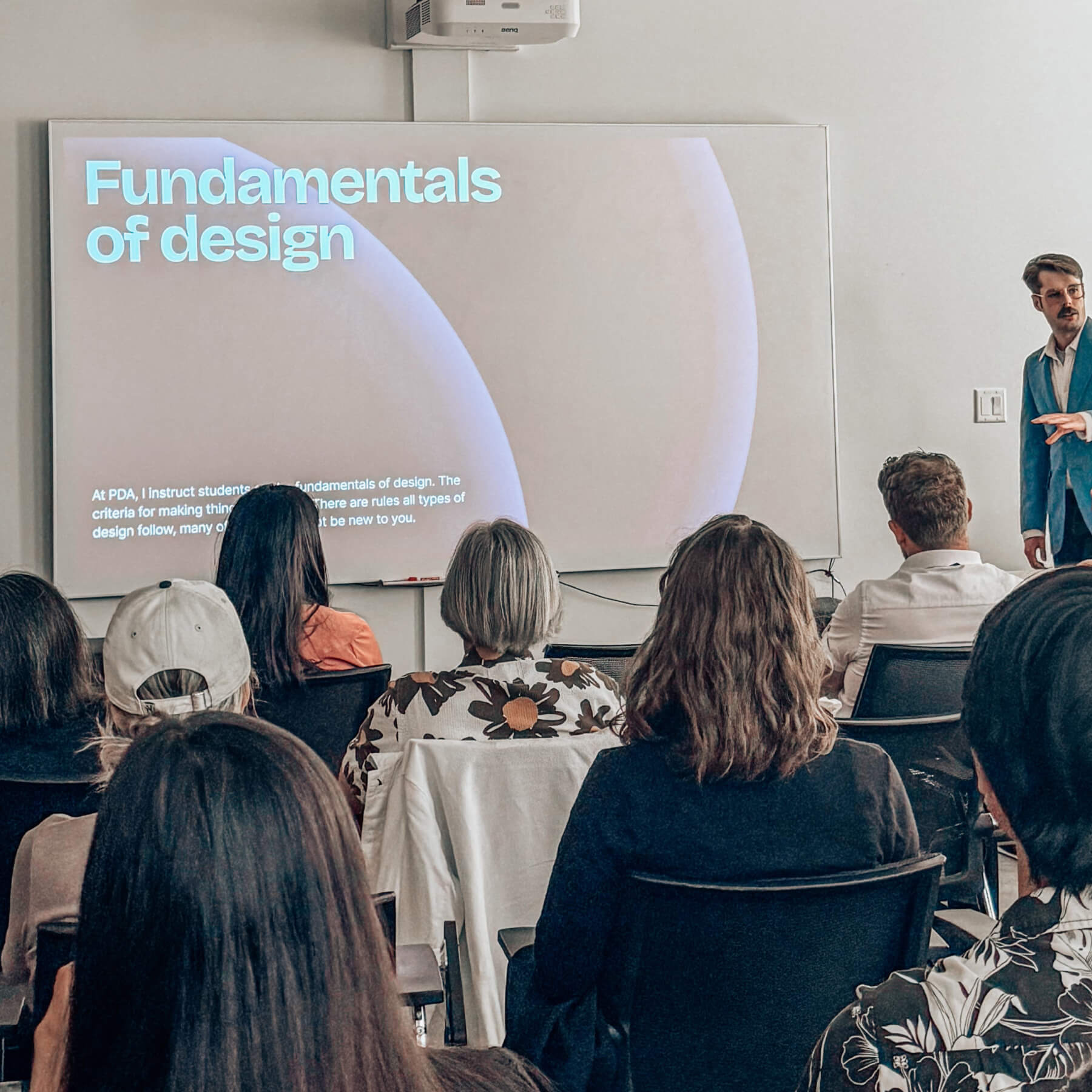 Alexander presenting at Design Victoria 2026 on Good vs Effective Design