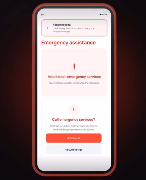 Rova project secondary mobile screen