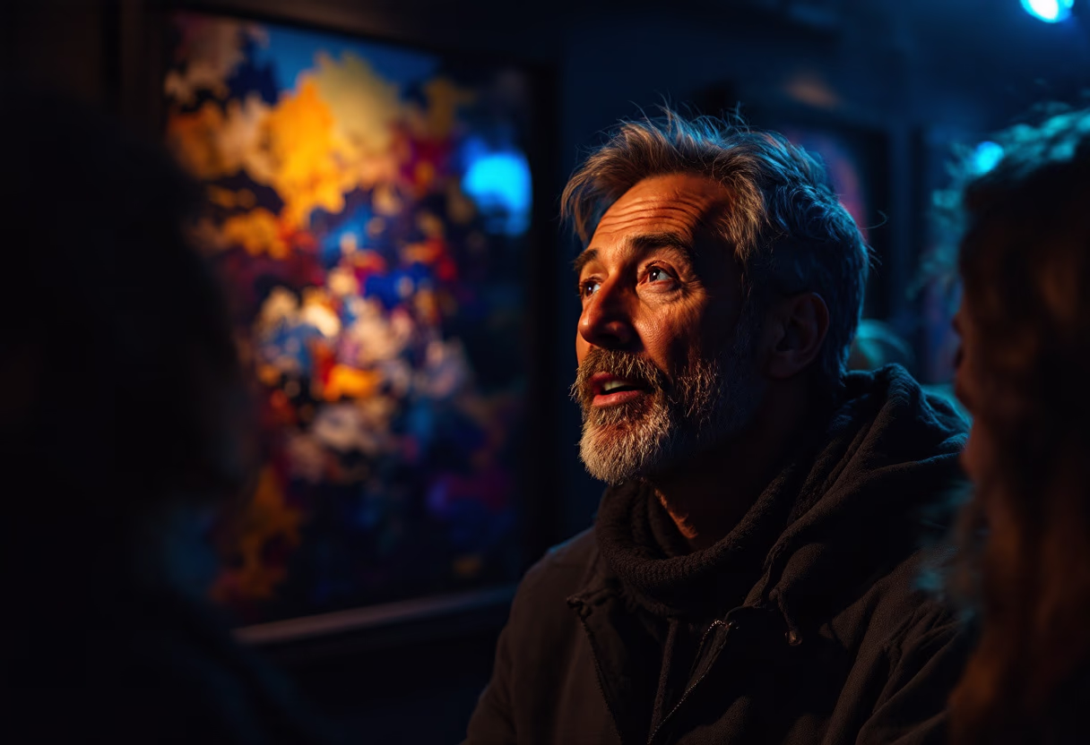 image of memorable moments from an art exhibition opening