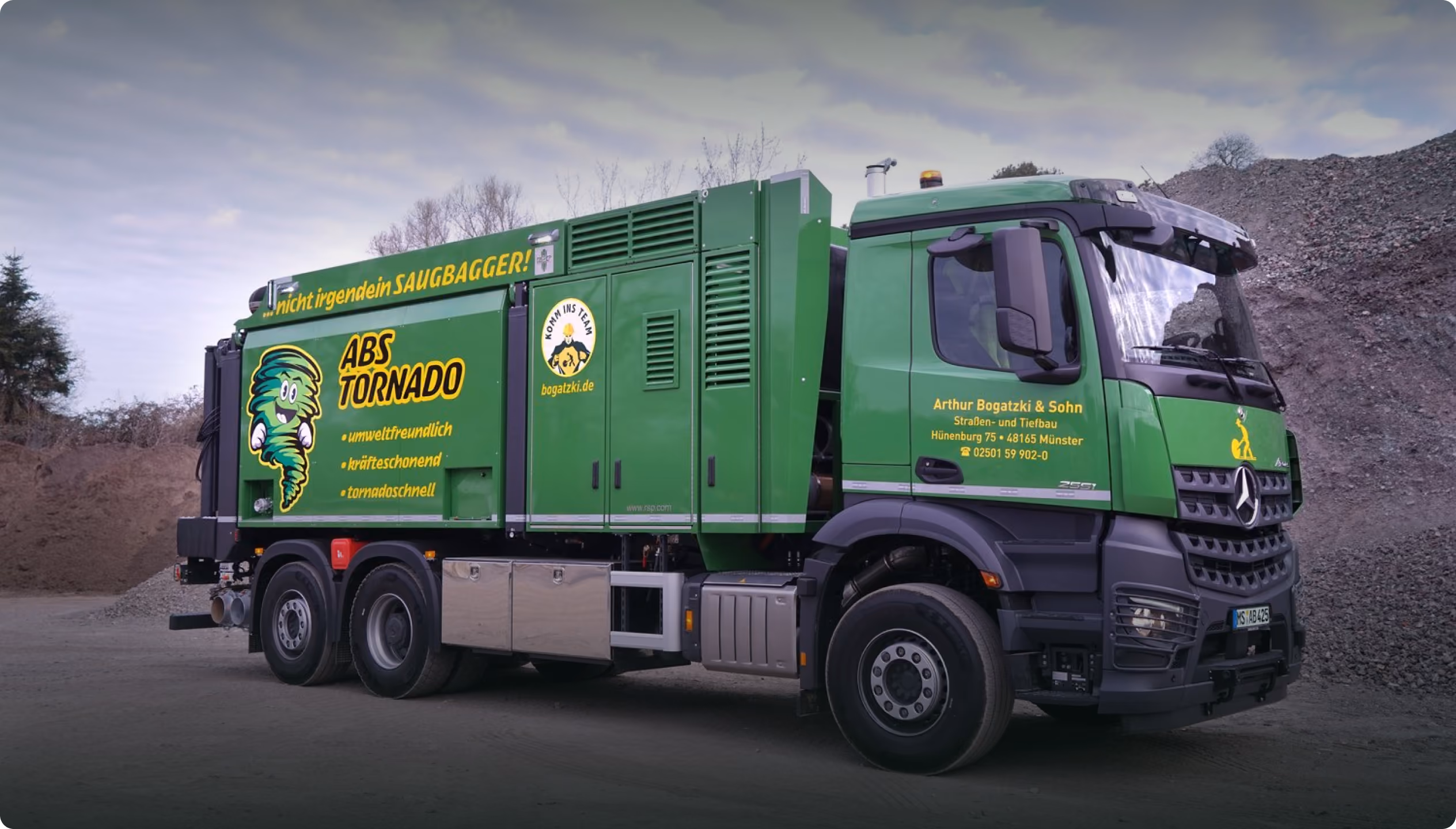 Saugbagger ABS Tornado im Einsatz