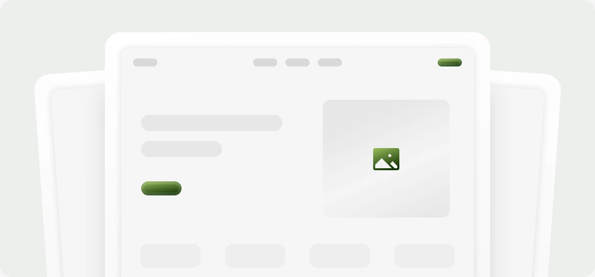 Illustration Shopify Relaunches: gestapelte Seiten-Mockups