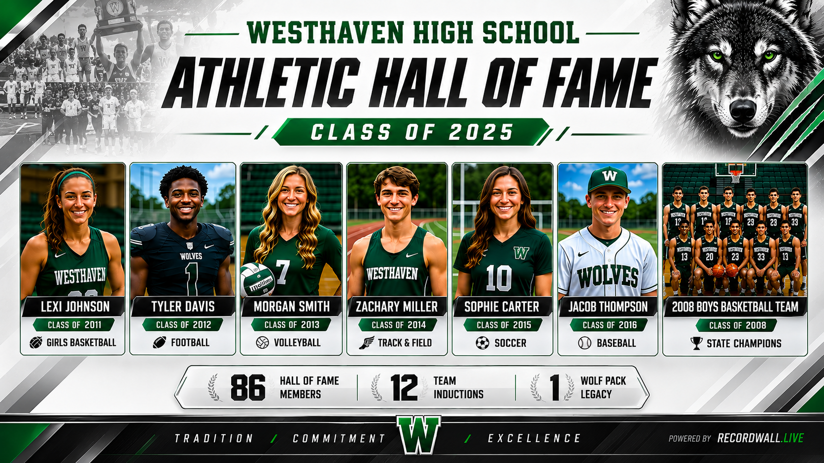 Westhaven Hall of Fame board