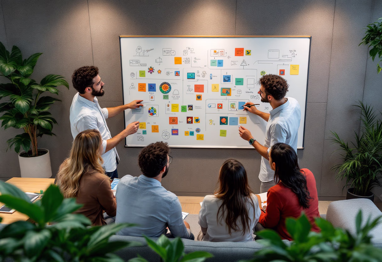 image of a team meeting (for a medical clinic)