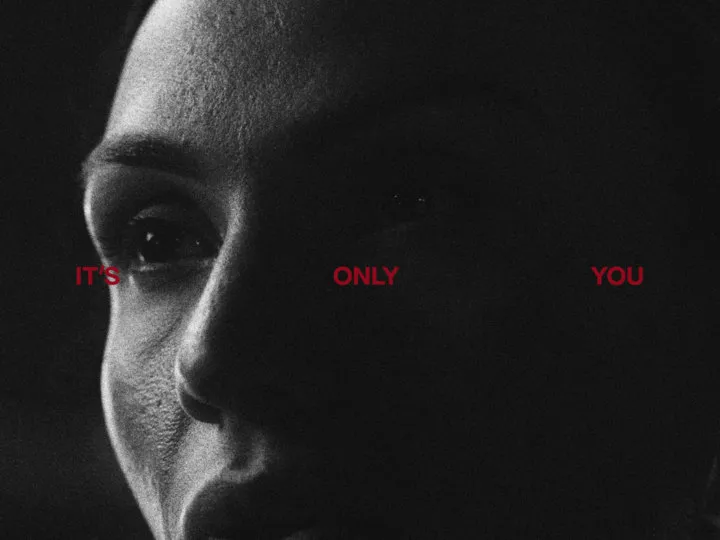 Black-and-white close-up of Cassidy’s face in shadow, with “It’s only you” in red — You Can’t Quit, a brand film by MindWalk Pictures