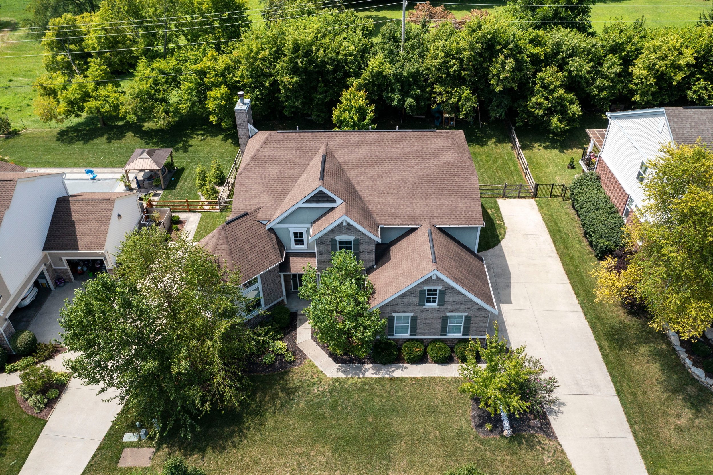 Aerial view of the Shaker Run property and surrounding community