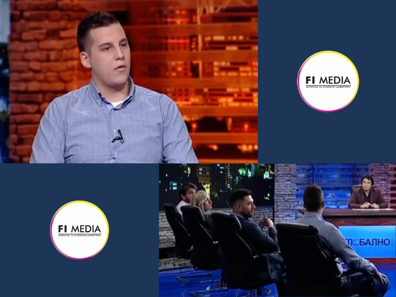 Filip during a TV interview