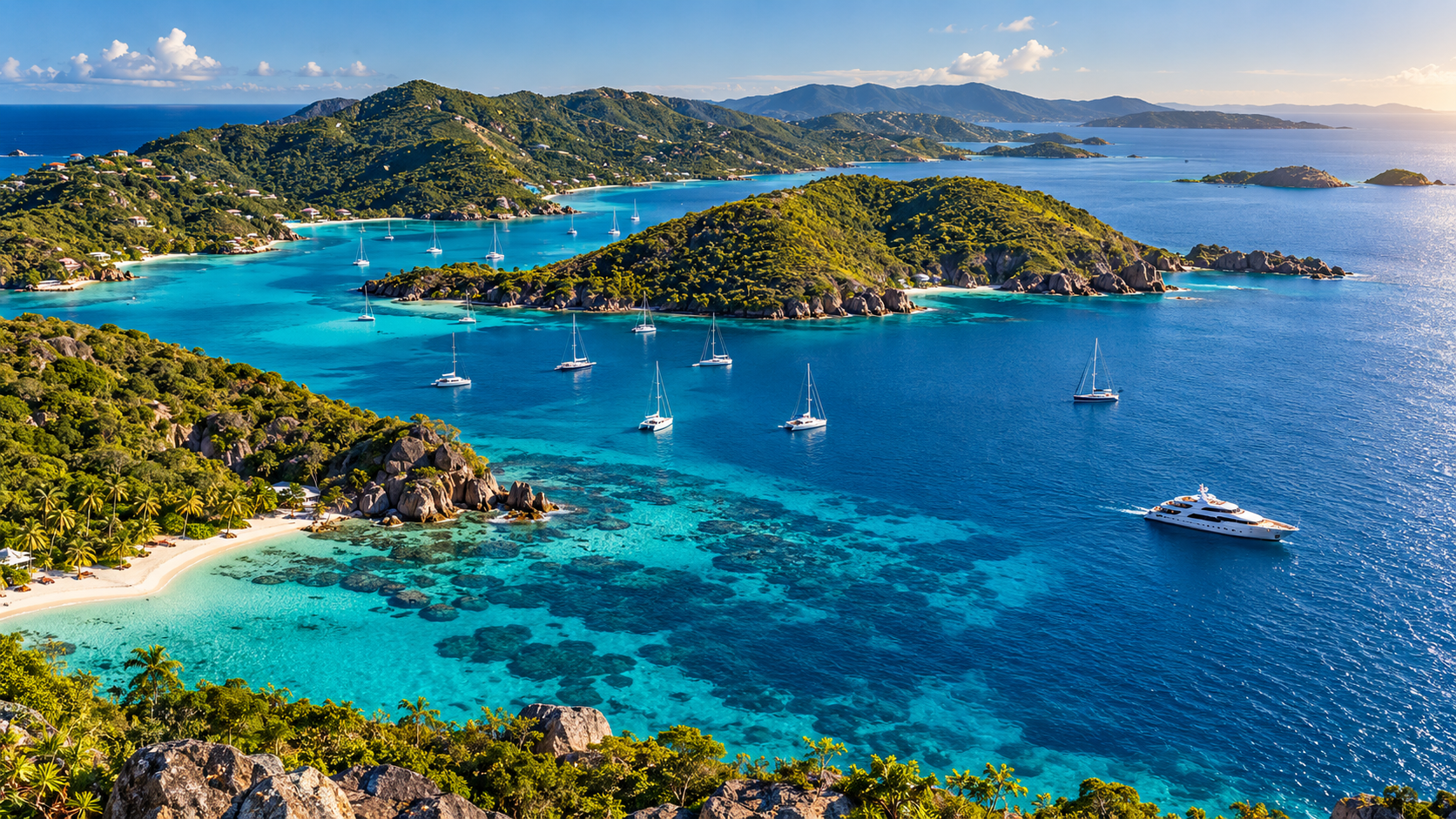 Luxury yacht charter in Caribbean