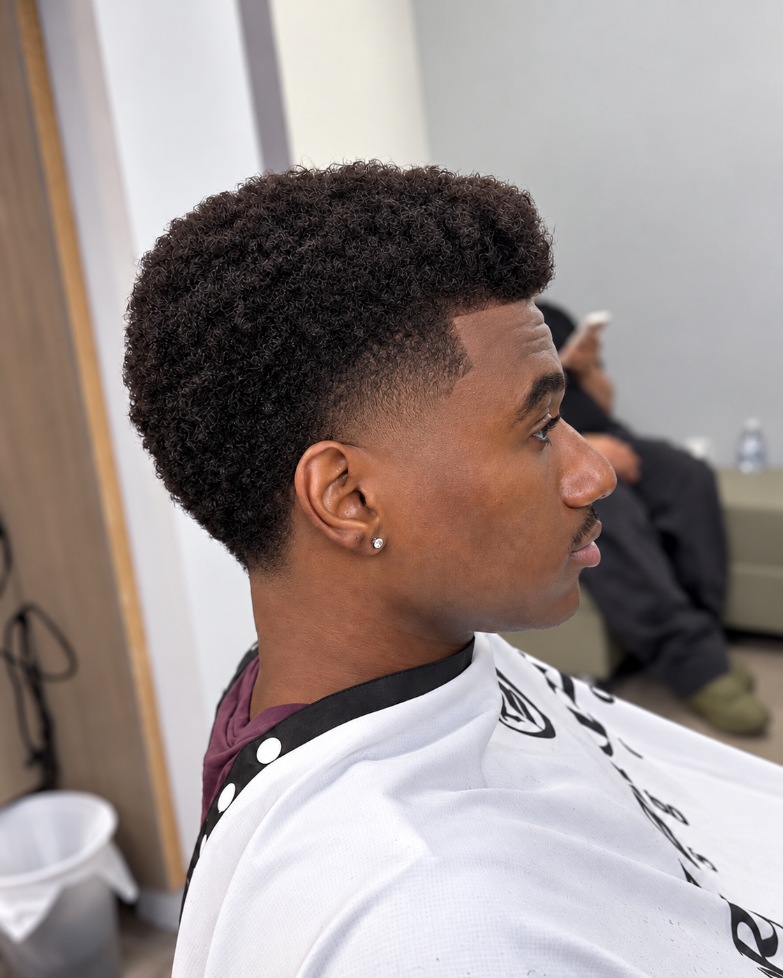 Afro haircut and shape-up by Skilled Barber in Miami