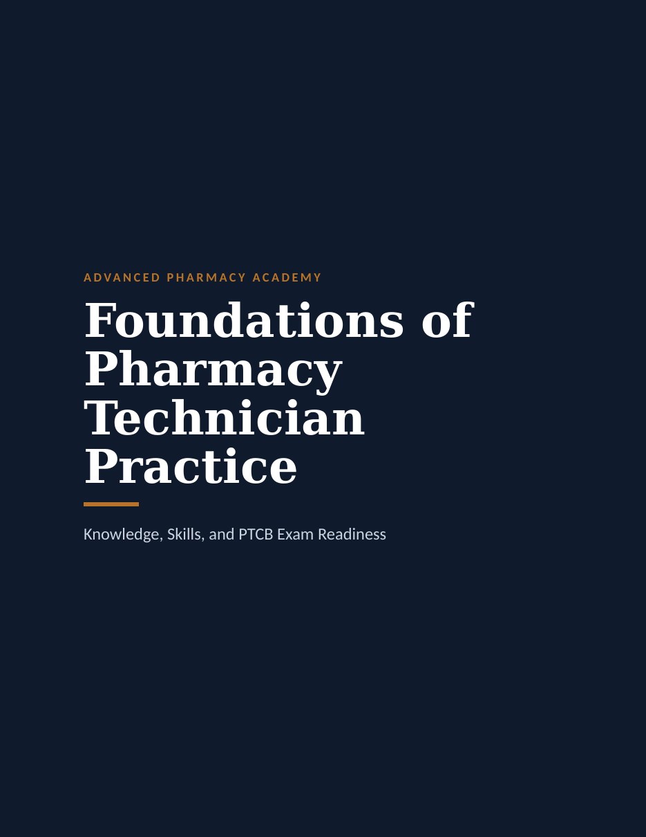 Foundations of Pharmacy Technician Practice textbook cover