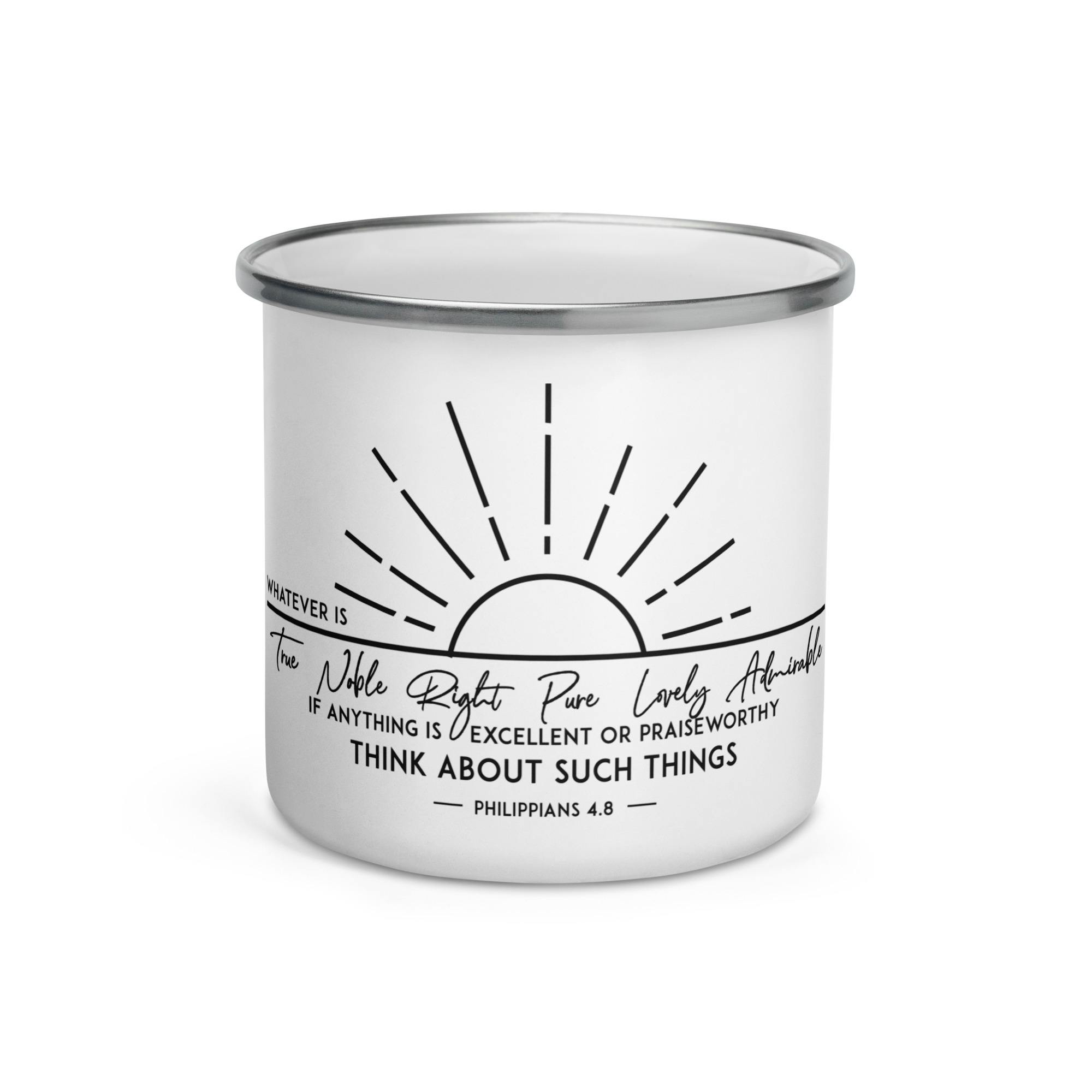 Enamel Mug, Whatever Is True