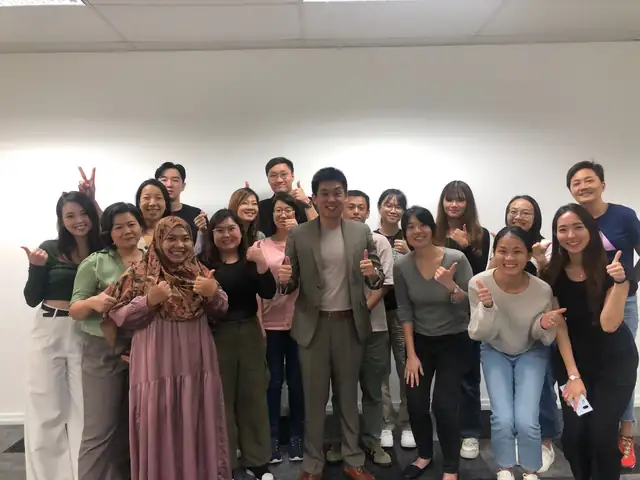 Participants of a Beat Presentation Anxiety & Build Confidence workshop at Speak Sell Succeed in Singapore