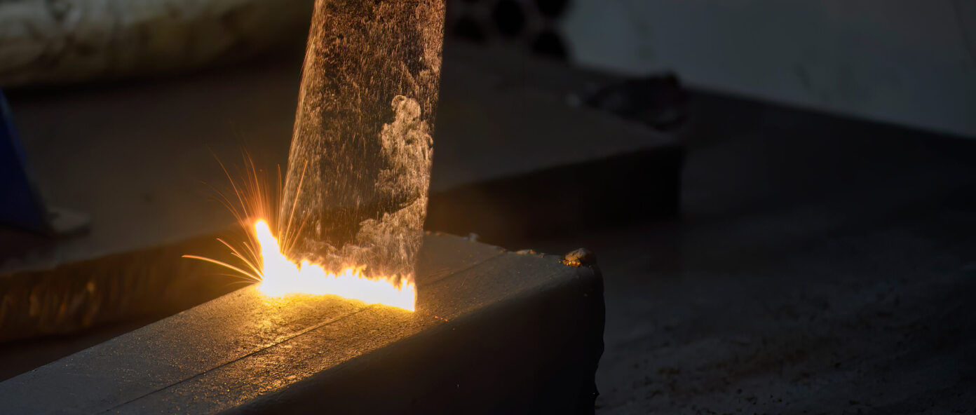 Torch-like laser cutting on metal surface