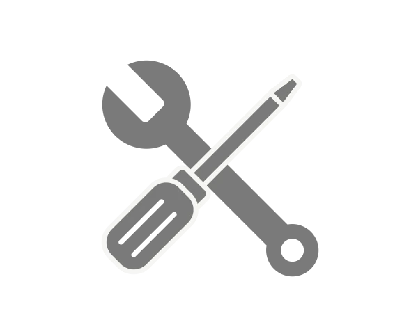 Wrench and screwdriver icon for machine service