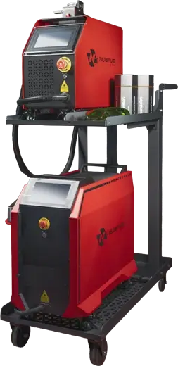Laser Cleaning Combo Kit: NPL-300 and NCL-1800 on the cart