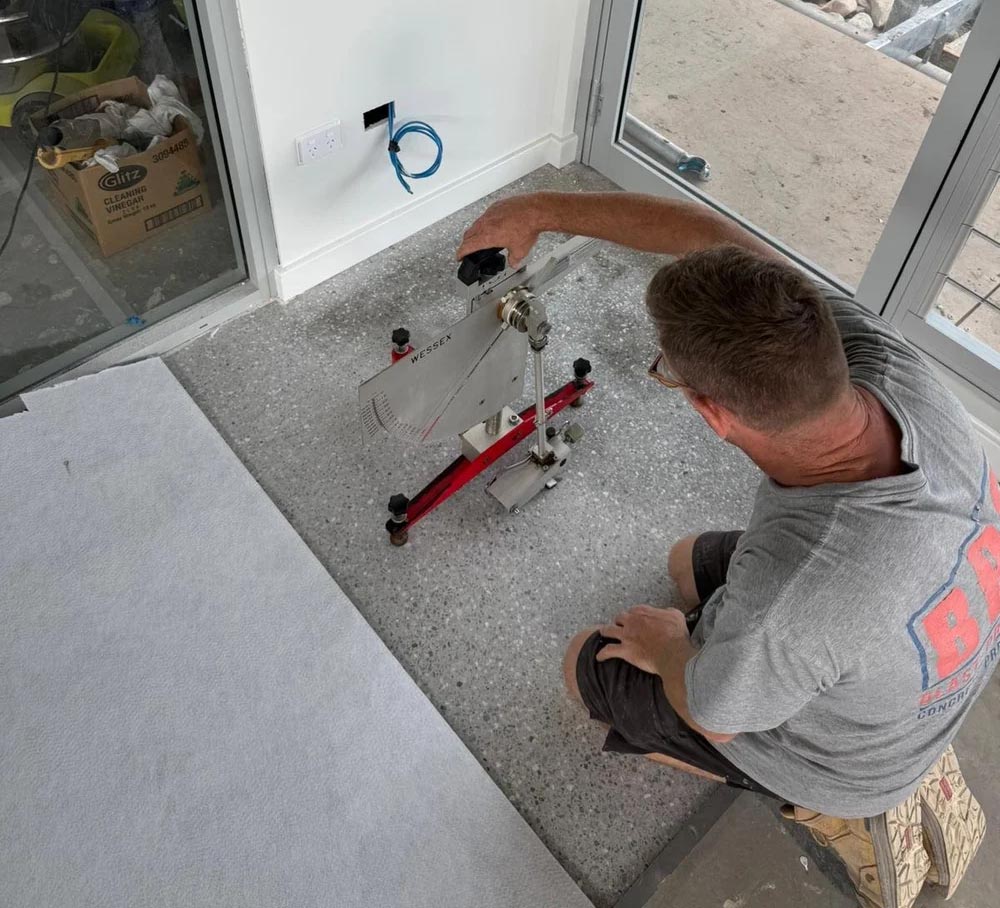 Slip resistance testing on a floor in Newcastle NSW