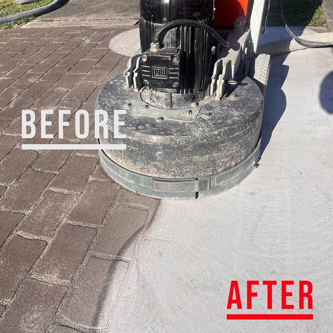 Concrete grinding on a commercial floor in New South Wales