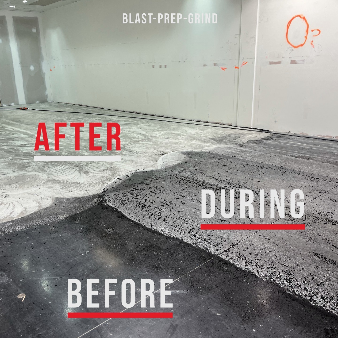 Concrete surface preparation on a Newcastle commercial floor