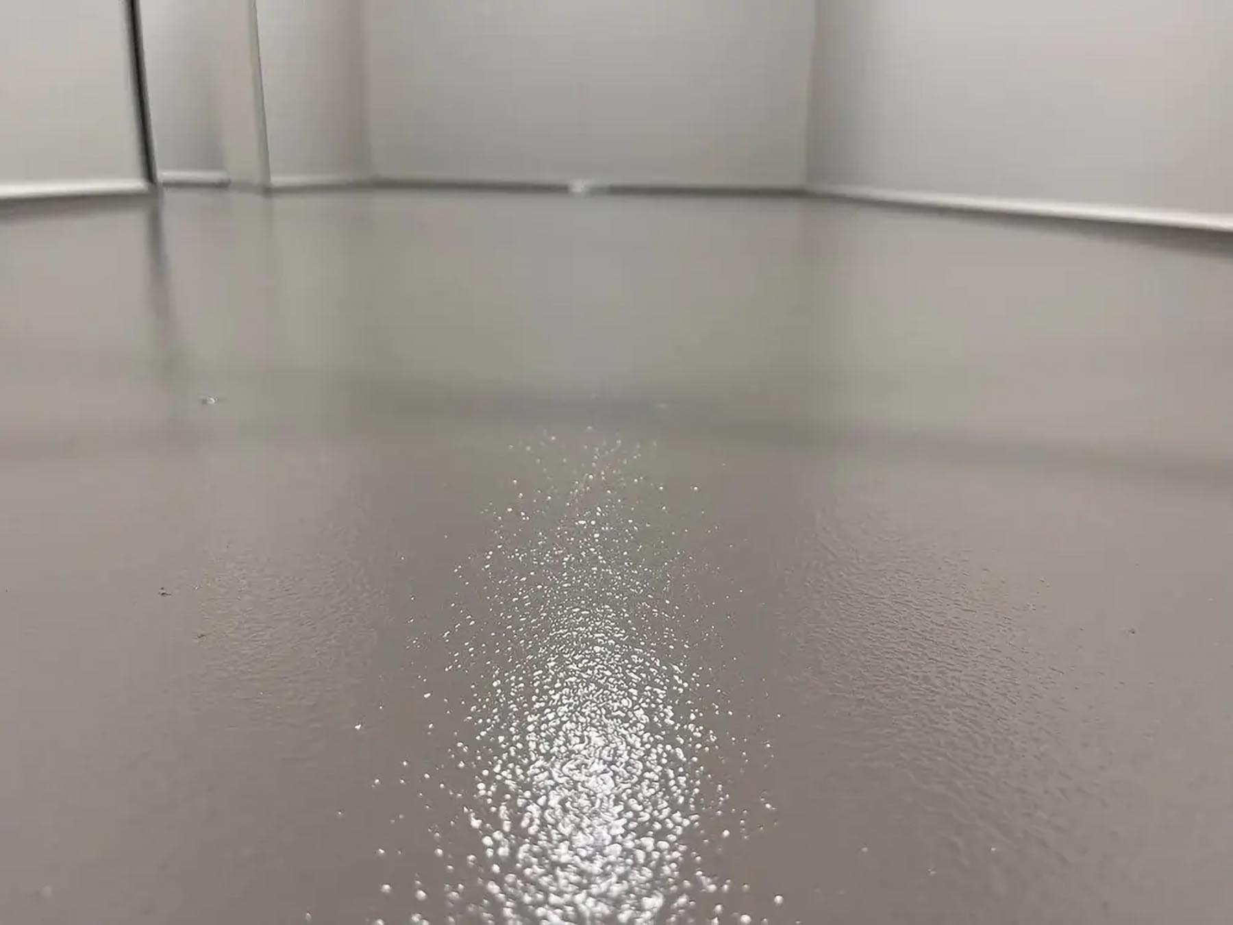 Epoxy flooring across a warehouse floor