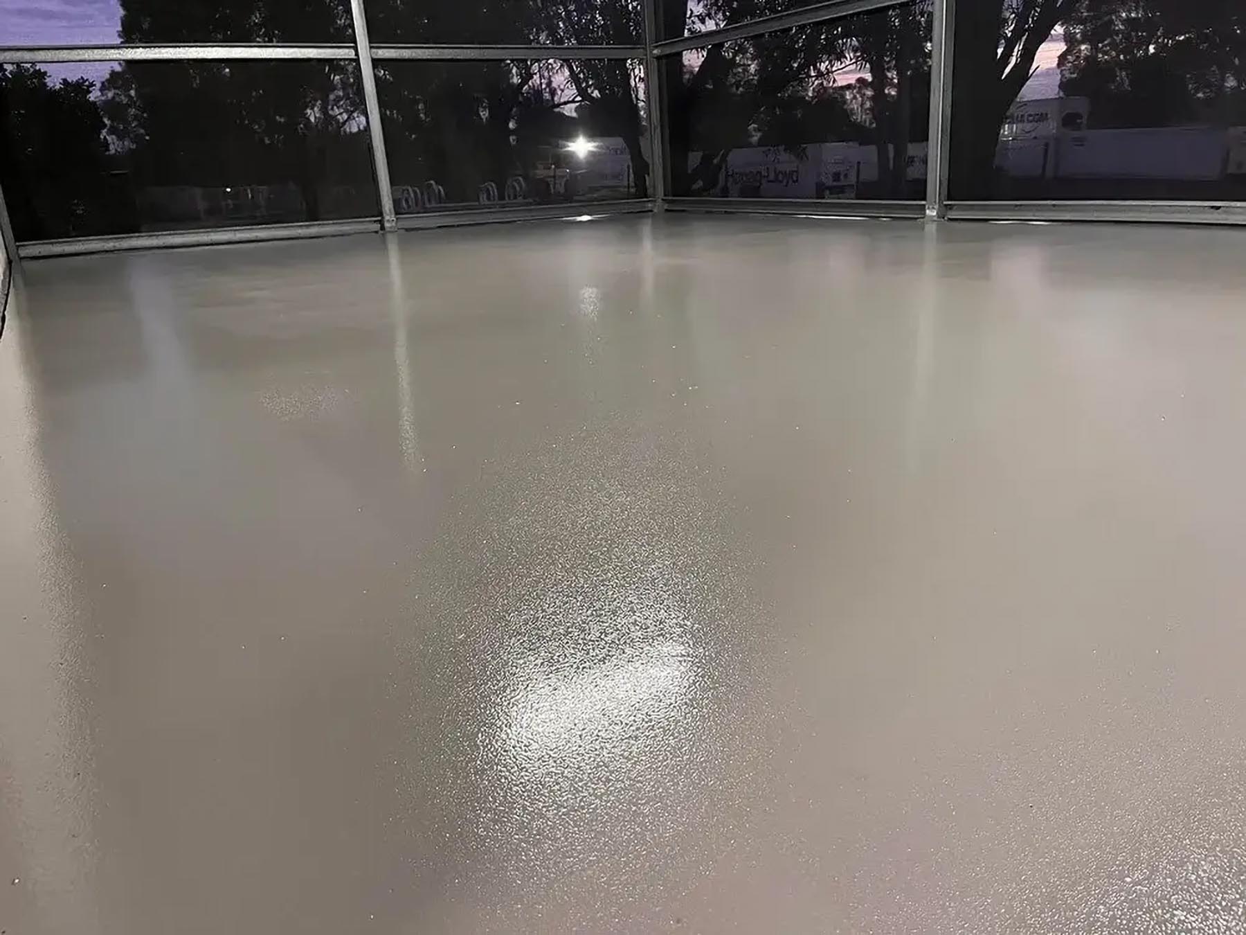 Commercial non-slip epoxy floor