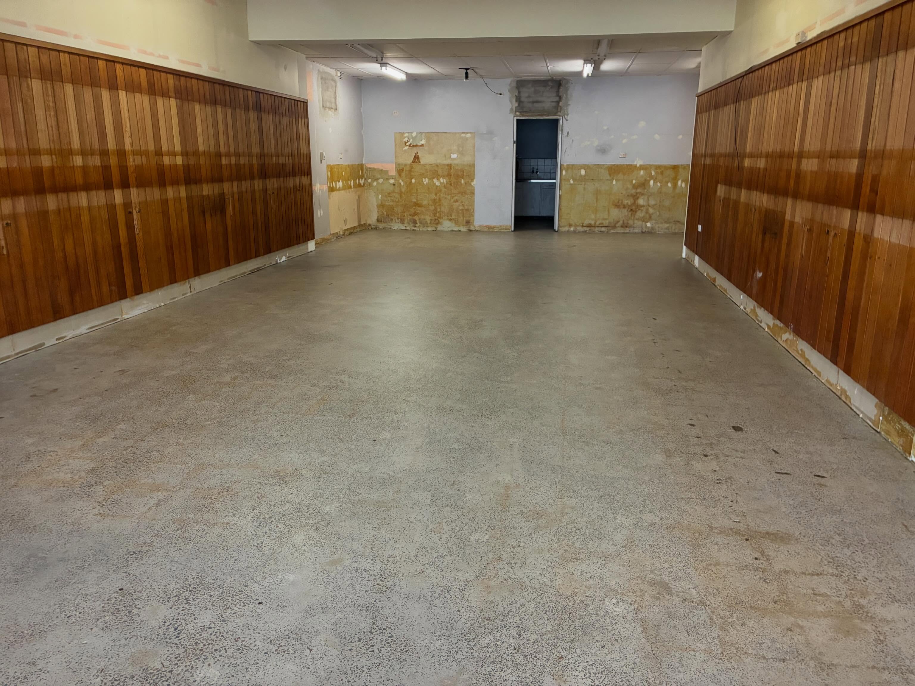 VCT tile being removed from a commercial floor