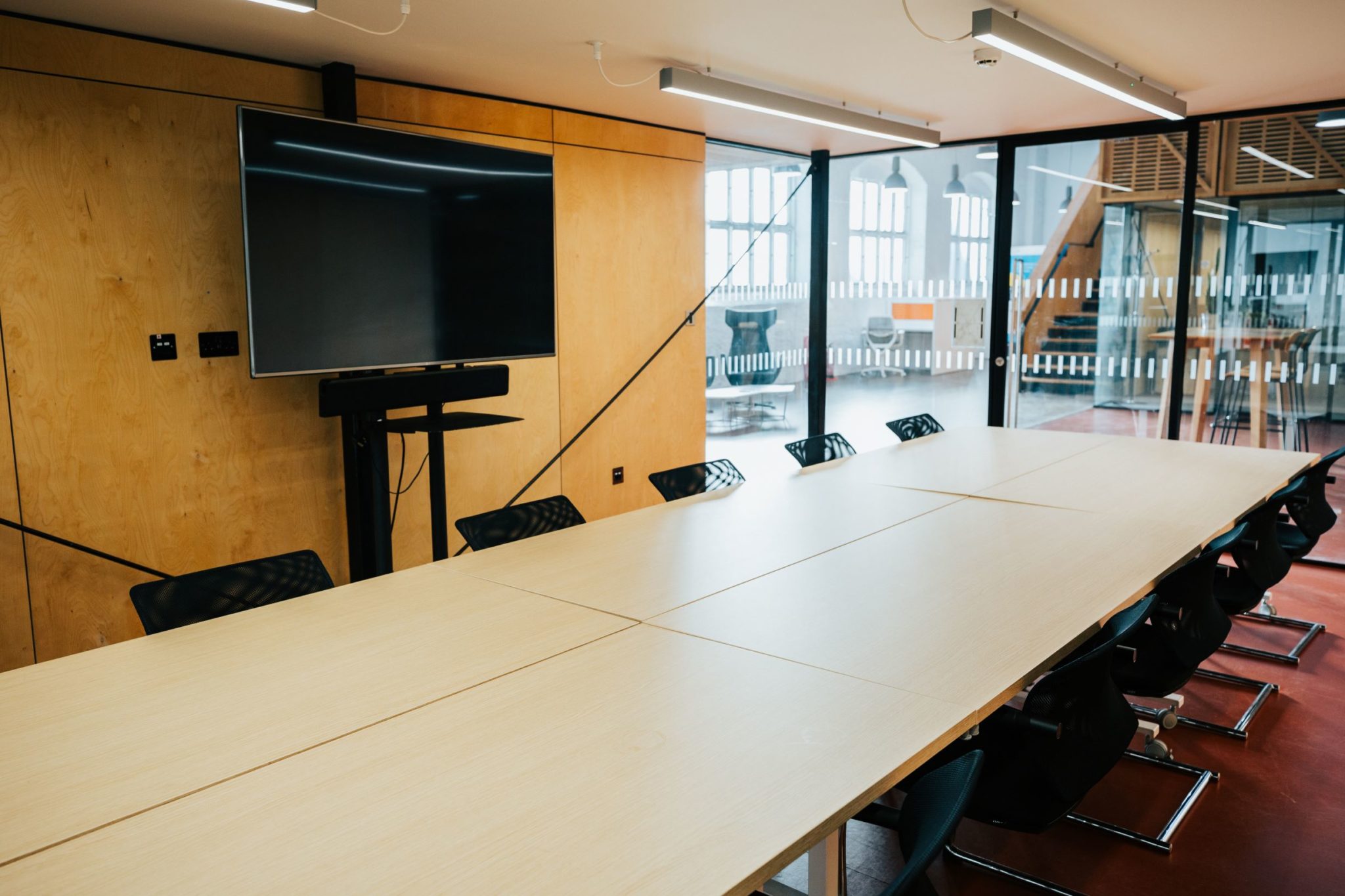 Meeting room and presentation space at Carriage Works