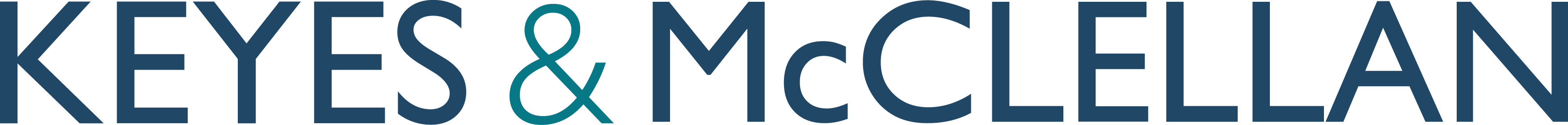 Keyes & McClellan logo in dark blue and teal text.