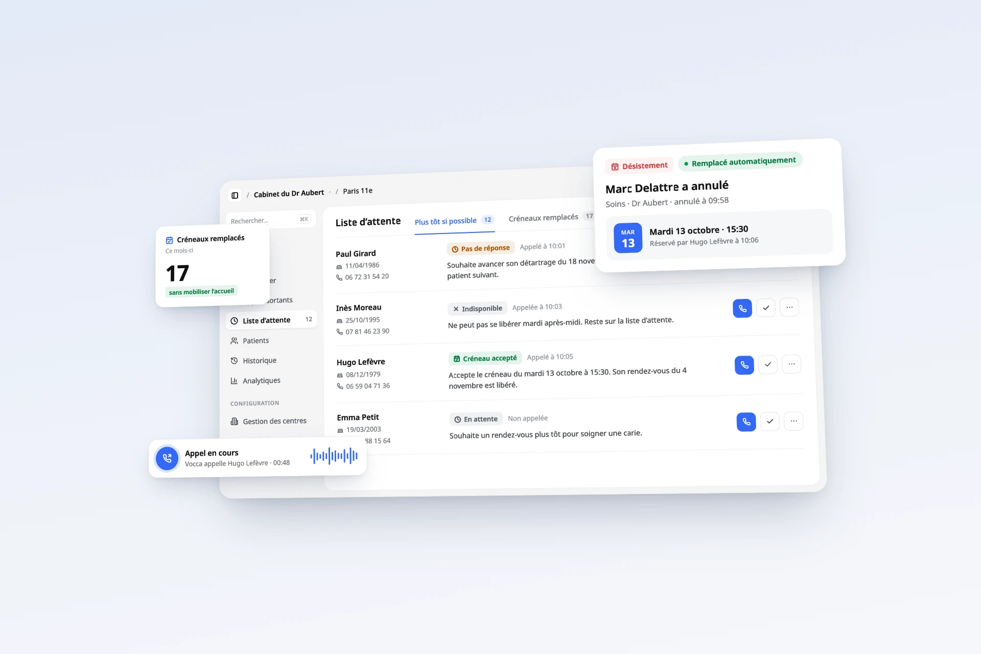 Liste d'attente : un désistement est remplacé automatiquement par un patient en attente