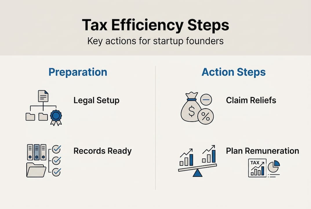 Infographic outlining tax efficiency steps